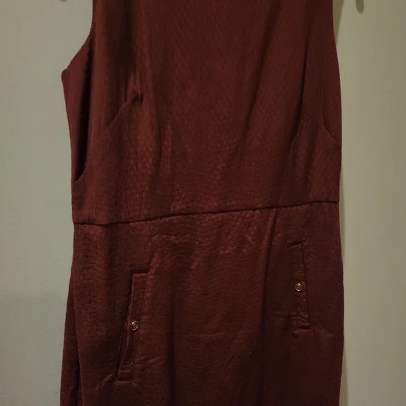 Banana Republic Red Burgundy Suiting Dress 6 - Picture 3 of 5